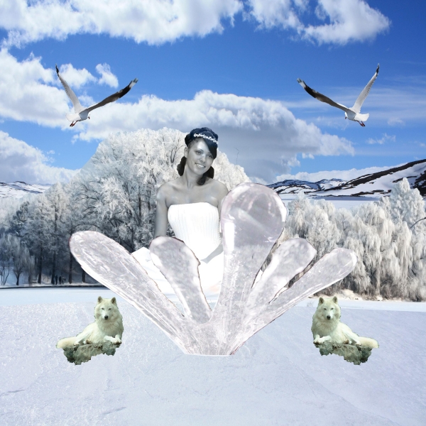 Creation of ice queen: Step 8